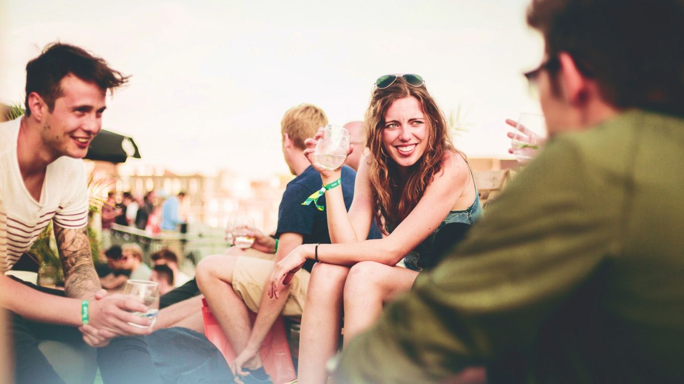 people on rooftop afterparty